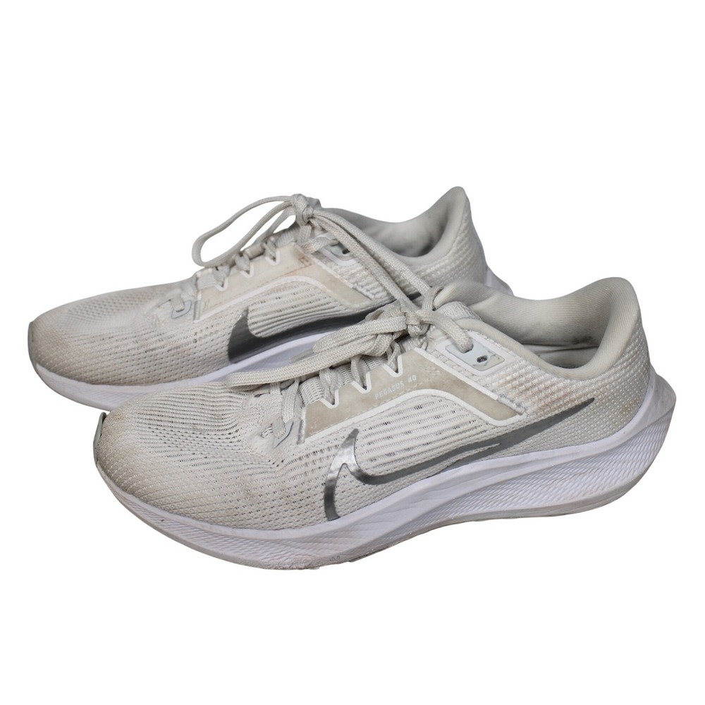 Nike Air Zoom Pegasus 40‎ Women's Running Shoes White Silver US 8 DV3854-101